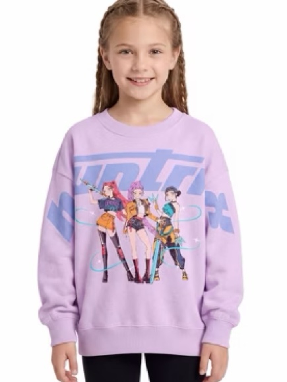 Girls' KPop Demon Hunters  Graphic Sweatshirt - Purple size S